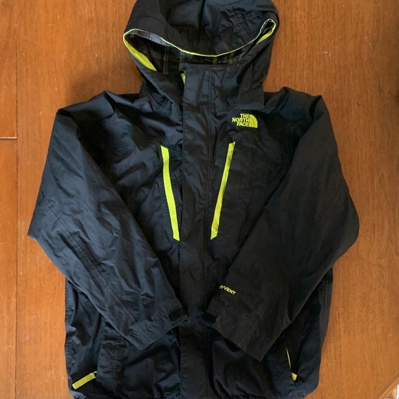 The North Face Kids Black and Yellow Raincoat/Spring Jacket - Picture 2 of 12